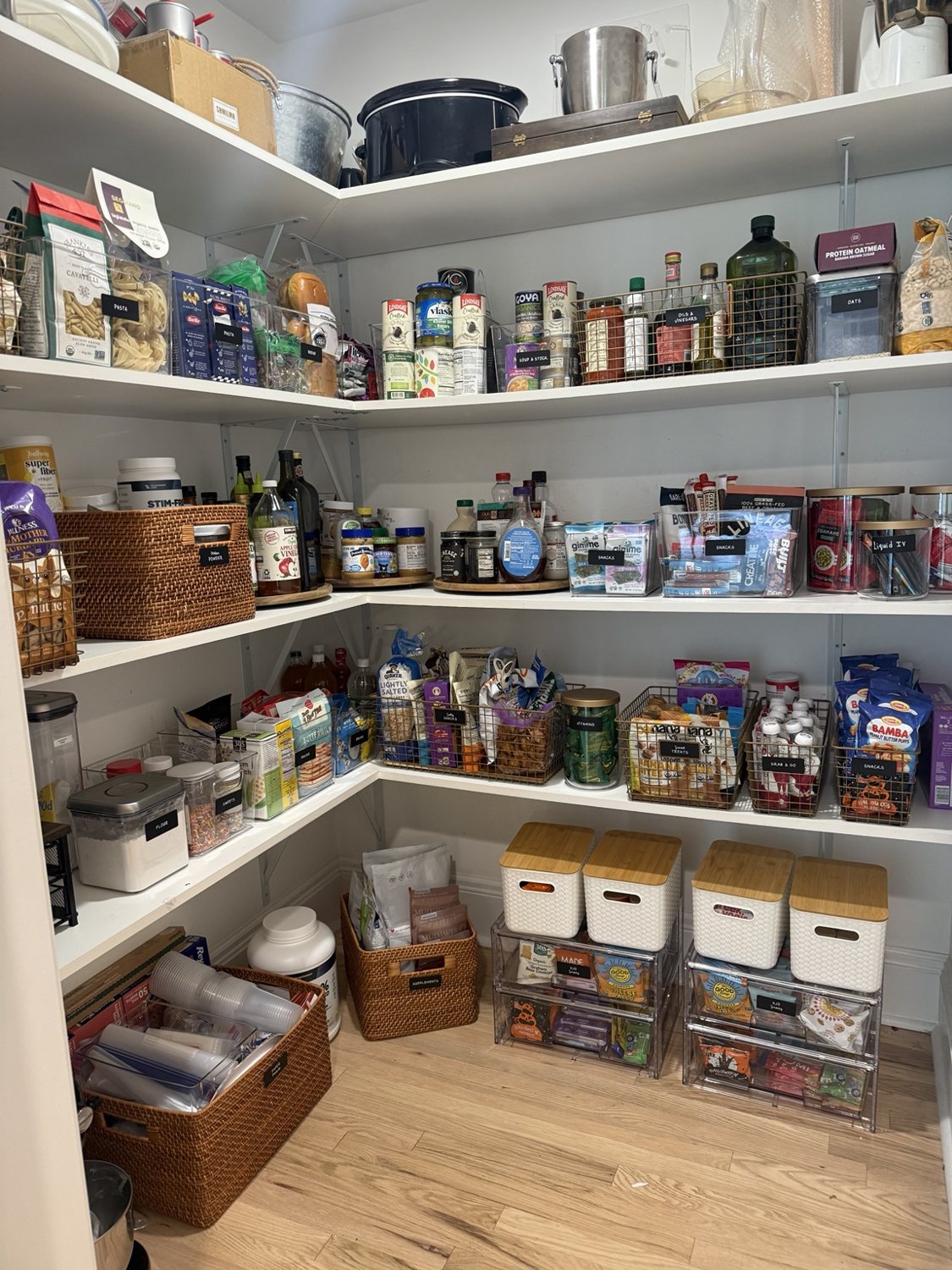 Pantry Organization after