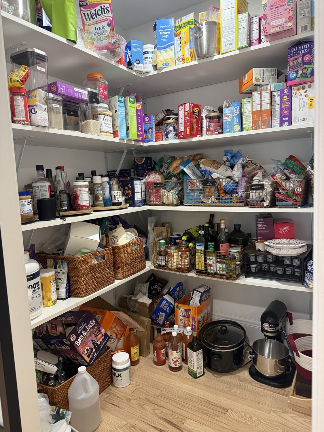 Pantry Organization before