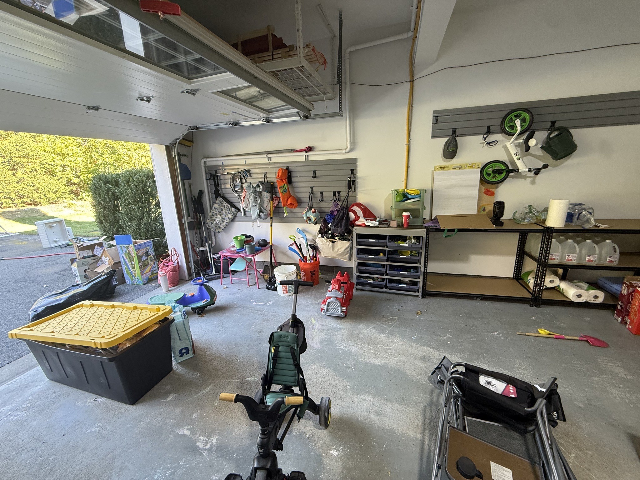 Garage Wall Organization before
