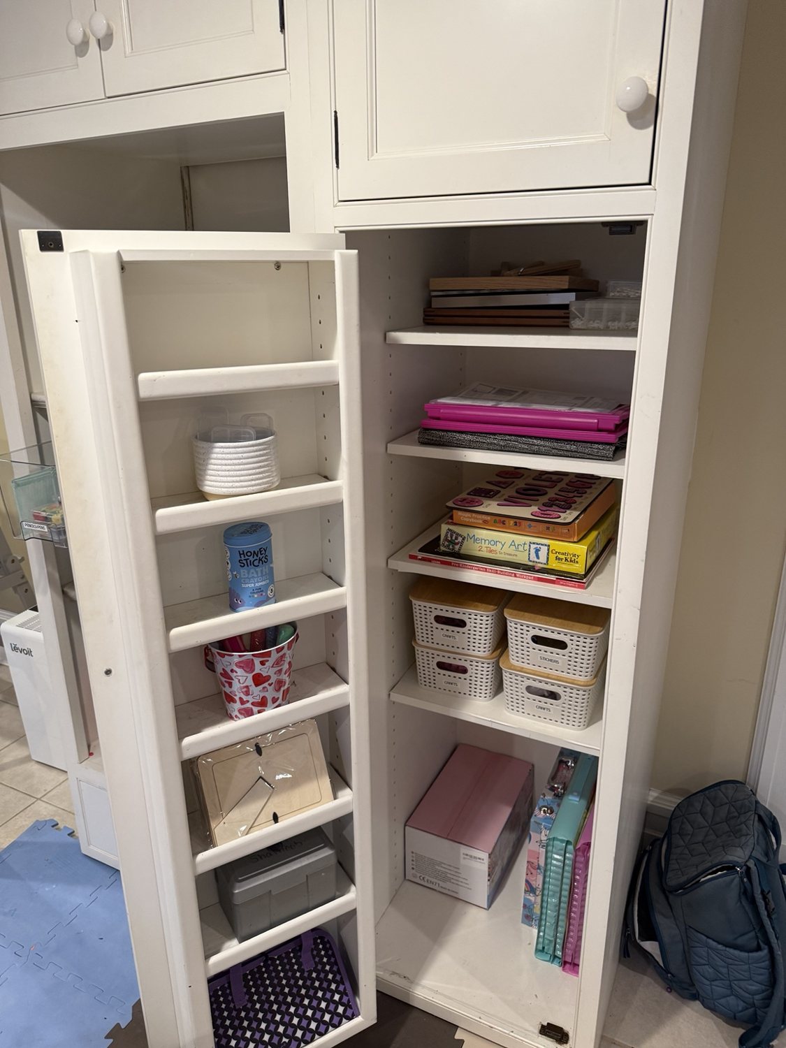 Craft Supply Storage after