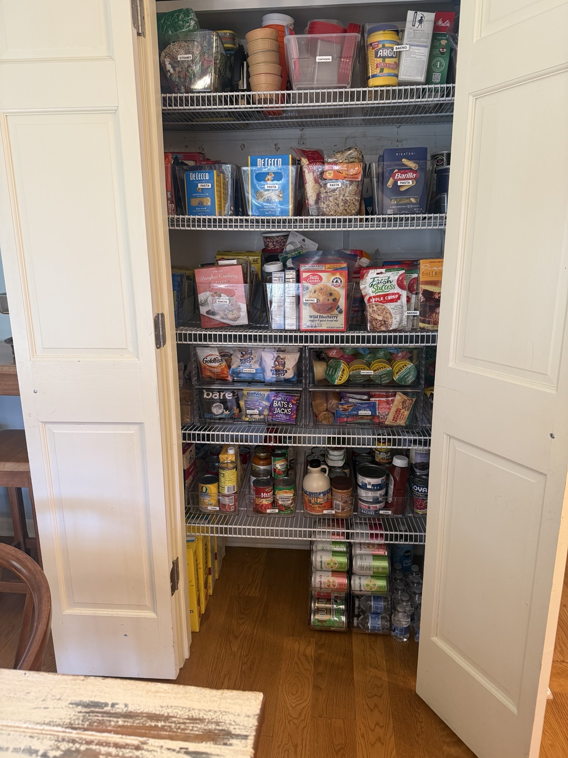 Pantry after organizing